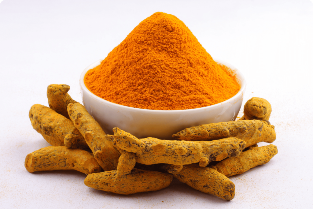 A bowl full of turmeric extract